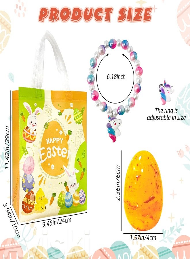 Aviski 12Pcs Easter Surprise Eggs with Cute Bracelet & Ring Inside for Easter Theme Party Favors, Supplies for Easter Egg Hunt, Basket Stuffers/Fillers, Classroom Prize Supplies Toddler Boys Girls - Image 2
